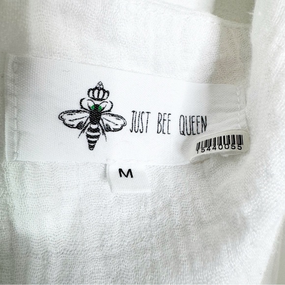 Just BEE Queen Harlow Dress White Cutout One Shoulder Maxi Size M - Picture 9 of 16